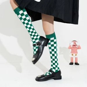 Street style Harajuku Plaid Korean Style Socks Stockings Cotton Women Hosiery - Picture 1 of 14