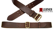 Sam Browne Duty 2″ wide Genuine Calf Leather Military Belt 3.5m Thick Leather