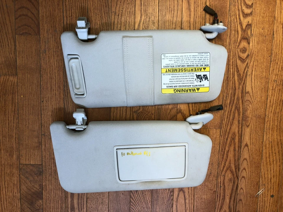 2010-2014 SUBARU OUTBACK LEGACY OEM Driver & Passenger Sun Visor Set Gray Cloth Foto 1 de 4