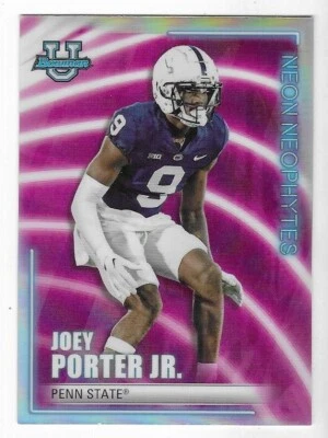 Joey Porter Jr. 2022 BOWMAN UNIVERSITY FOOTBALL CARD NN16 Nittany Lions Steelers - Image 1 of 2