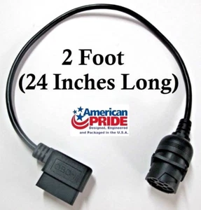 16 Pin OBD2 to 8/9 Pin Black or Green ELD Diagnostics Cable Adapter Volvo & Mack - Picture 1 of 7