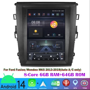 For Ford Mondeo V Touch Screen Wireless CarPlay Car Stereo BT DAB+ GPS Navigation - Picture 1 of 23