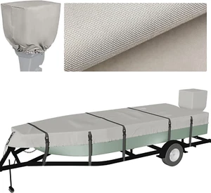 100% Waterproof 800D Jon Boat Cover 16 Ft, Marine Grade Canvas Trail... - Picture 1 of 12