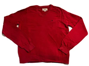 Penguin Munsingwear V-Neck Sweater Grandpa Dad Men's Size M Red Medium Vintage - Picture 1 of 5