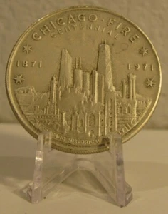 1971 Chicago Fire Centennial .999 Fine Silver Round 27.7 grams  - Picture 1 of 2