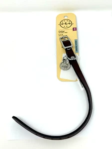 Bond & Co Brown Genuine Leather Dog Collar XXS (8-10In.) BNWT! - Picture 1 of 4