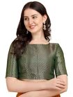 New Design Readymade Art Silk Brocade Women's Saree Blouse Indian Sari Choli Top