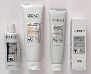 Redken Acidic Bonding Concentrate 4x Lot: Pre-Shampoo/Mask/Leave-In/Serum - NEW! - Picture 1 of 24