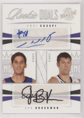 2009 Season Update Rookie Duals Signatures /99 Omri Casspi Jon Brockman Auto RC - Image 1 of 2