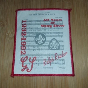 UK Scouting Ralph Reader 60 Years Of Gang Show 1932 - 1992 Sheet Music Big Badge - Picture 1 of 3