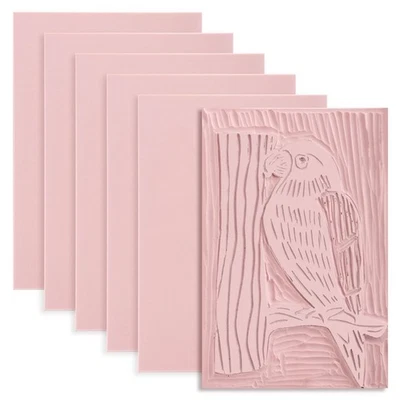 6 piezas bloques de linóleo 4x6, linócut, talla de estampillas de goma, suaves, grabado Foto 1 de 4