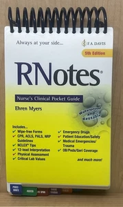RNotes®: Nurse's Clinical Pocket - Spiralgebunden, von Myers RN BSN - Sehr Gut E4 - Bild 1 von 8