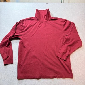 Top donna LL Bean manica lunga girocollo cotone bordeaux casual - Foto 1 di 6