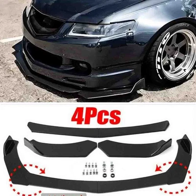 For Acura TSX Sedan 04-14 Front Bumper Lip Kit Splitter Spoiler Black New USA - Изображение 1 из 4
