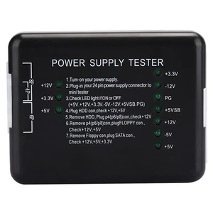 Netzteiltester Schwarz Abs Unterstützung Atx Mit Led-anzeige Licht Computer URS - Bild 1 von 10
