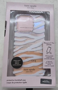 Kate Spade New York Apple iPhone 14 Pro Protective Case - White Zebra - Picture 1 of 5