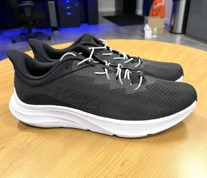 Hoka One One Solimar Shoes Mens Size 12.5 Black White Running Athletic Sneakers - Picture 1 of 11