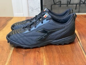 Diadora Italia Referee Soccer Shoes Men’s 7.5 AIA Logo Black Mesh Turf Football - Picture 1 of 12