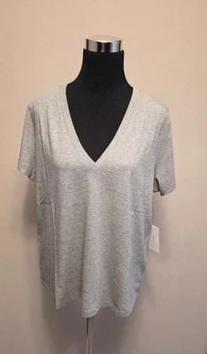 Новый с Ярлыками Vince v-образным вырезом короткий рукав Pima хлопок вересковый серый футболка sz 1 X RI59282148 - Изображение 1 из 4