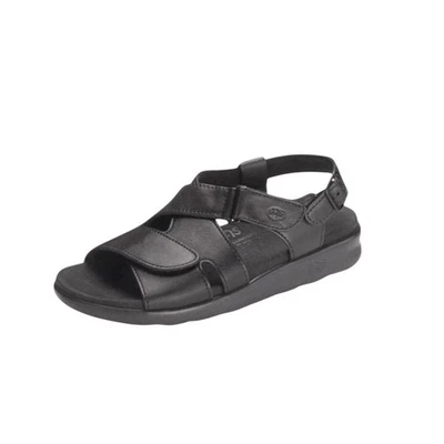 SAS Huggy - All Day Sandal Women 8M Charcoal Leather Comfort Travel Made USA - Image 1 of 4