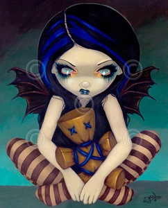 FAIRY ART PRINT - Voodoo In Blue by Jasmine Becket-Griffith 20x16 Gothic Poster - Picture 1 of 1