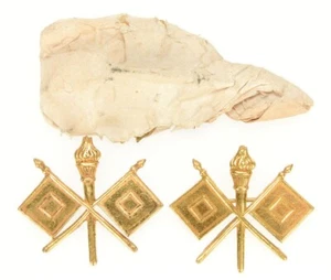 US Signal Corps Officer's Collar Insignia, Two Pair - Picture 1 of 2