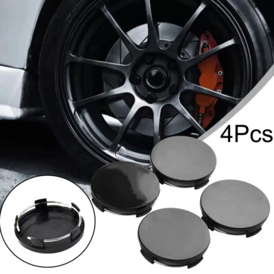 4pcs 60mm (in:56mm) Car Wheel Hub Center Caps Cover Badge Emblem ABS Accessories - Image 1 of 4