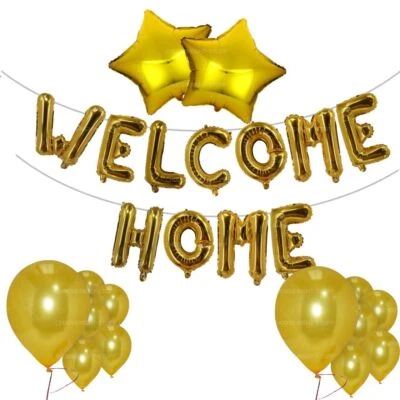 PANNU DESIGN Wedding Balloons Welcome Home Foil Balloons Letter Baby Boy Girl Welcome Balloon