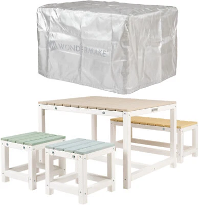 Kindersitzgruppe Outdoor Garten Holz Kinder-Sitzgarnitur Indoor Gartenmöbel-Set - Bild 1 von 4