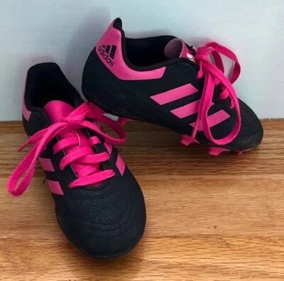 Adidas Goletto VI Soccer Cleats Youth Size 11K Black Pink Lace Up G26368 Mint - Image 1 of 4