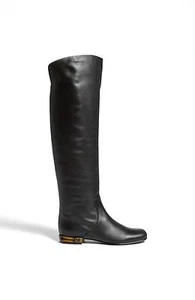 GUCCI LUCILLE ICONIC OTK BAMBOO HEEL TALL FLAT BOOTS EU 38.5 39.5 I LOVE SHOES - Picture 1 of 8