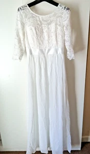 Ever Pretty Lace White Maxi Dress Size 10 / Wedding / Bridesmaid / Prom Dress - Picture 1 of 11