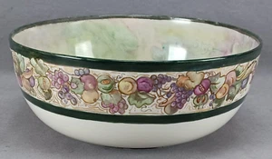 Willets Belleek Hand Painted C McDonogh Grapes Fruit Green Gold 10 1/8 Inch Bowl - Picture 1 of 12