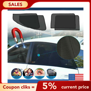 (4)Magnetic Car Side Front Rear Window Sun Shade Cover UV Protection Mesh Shiel*