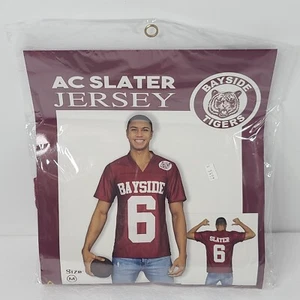 Adult Saved By The Bell AC Slater #6 Bayside Tigers Costume Jersey Medium - Picture 1 of 4