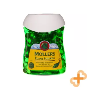 MOLLER'S Fish Oil Cod Liver Oil 80 Capsules Omega 3 Vitamin D3 and E Supplement - Picture 1 of 24