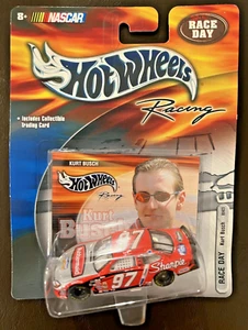 2000 Hot Wheels Racing - Race Day Kurt Busch #97 w/ Trading Card NASCAR Racecar - Picture 1 of 3