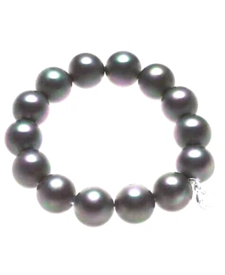 Brazalete Charter Club Gary plata imitación perla 14 mm elástico NUEVO Foto 1 de 4