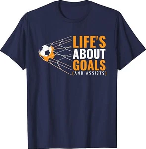 Felpa con cappuccio maglietta Life's About Goals abbigliamento calcio attrezzatura giovani bambini calcio - Foto 1 di 14