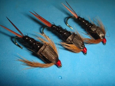 PLANET FLY FISHING FLY FISHING FLIES - PM BLACK STONE Nymph size #6 (6 pcs.)