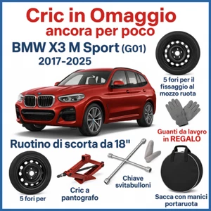Ruotino Di Scorta 5Fori Da 18 Per La Bmw X3 M-Sport Cric + Chiave Sacca guanti - Bild 1 von 12