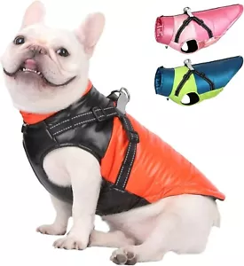 Waterproof Dog Coat with Harness Reflective Winter Padded Vest Jacket Clothes S - Picture 1 of 4