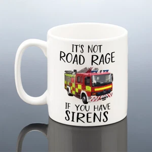FIREFIGHTER MUG Fire Engine Driver Birthday Gift Fireman Cup Work Christmas - Picture 1 of 2