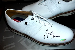 JUSTIN THOMAS AUTOGRAMM FOOTJOY WEISS GOLFSCHUH PREMIERE SERIE SIGNED AUTO - Bild 1 von 4