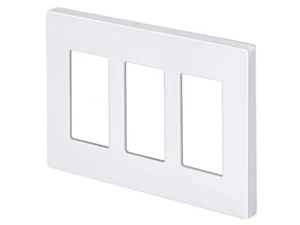 Nexete schraubenlose Wandplatte 3-Gang 2-Gang Lichtschalter Auslass Gesichtsabdeckung weiß - Bild 1 von 27