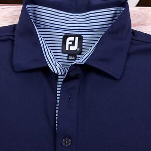 FootJoy FJ Men's Boundary Oak Golf Polo Shirt Mens Size XL Navy Blue