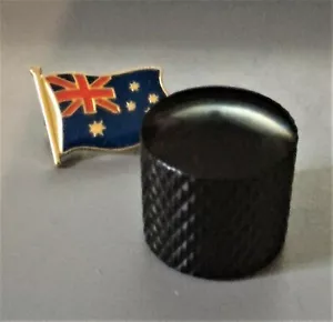 BLACK, METAL, DOME, "PUSH ON" ELECTRIC GUITAR CONTROL KNOB, NEW, FREE POSTAGE - Picture 1 of 7