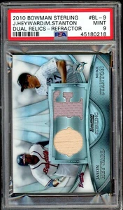 2010 Bowman Sterling Stanton/Heyward Rookie RC Dual Relic Refractor /99 PSA 9 - Picture 1 of 2