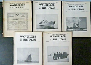 LOT 5 Wandelaer et Sur L'eau 1956 Bel marine yachting warships shipping boating - Bild 1 von 8