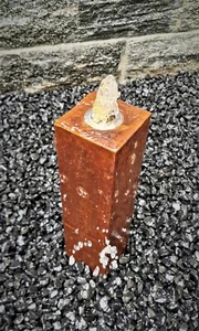 Säulenbrunnen 40 / 10 cm eckig Cortenstahl Roststahl incl. LED Gartenbrunnen - Bild 1 von 2
